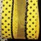 The Ribbon People Yellow and Black Polka Dots Wired Craft Ribbon 1.5" x 40 Yards